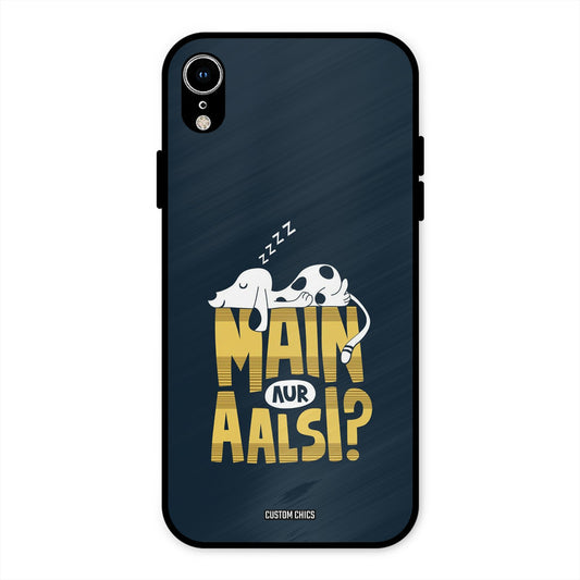 Main Aur Aalsi iPhone XR Mobile Back Cover - Typography PrintShield Case