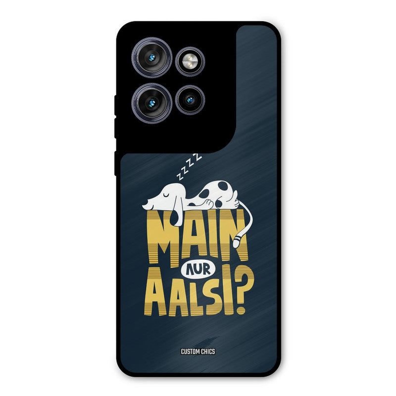 Main Aur Aalsi Motorola Edge 50 Neo Mobile Back Cover - Typography PrintShield Case