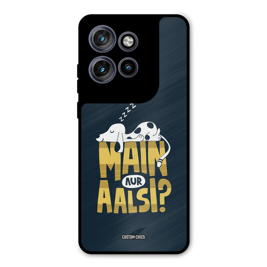 Main Aur Aalsi Motorola Edge 50 Neo Mobile Back Cover - Typography PrintShield Case