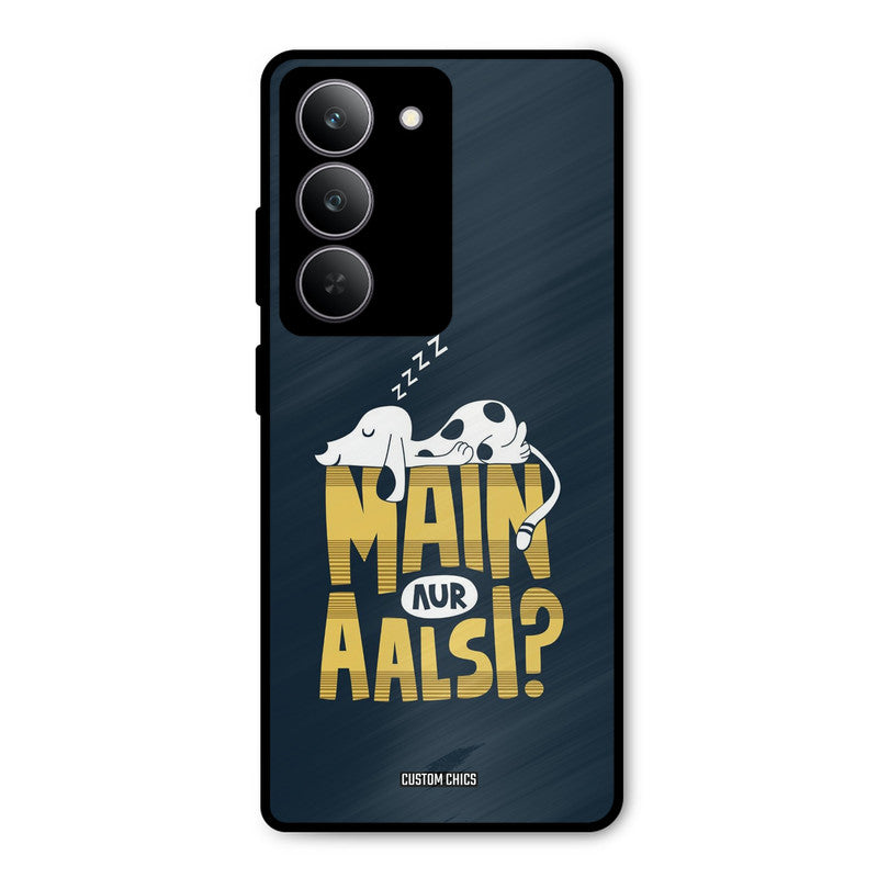 Main Aur Aalsi Realme 14x Mobile Back Cover - Typography PrintShield Case
