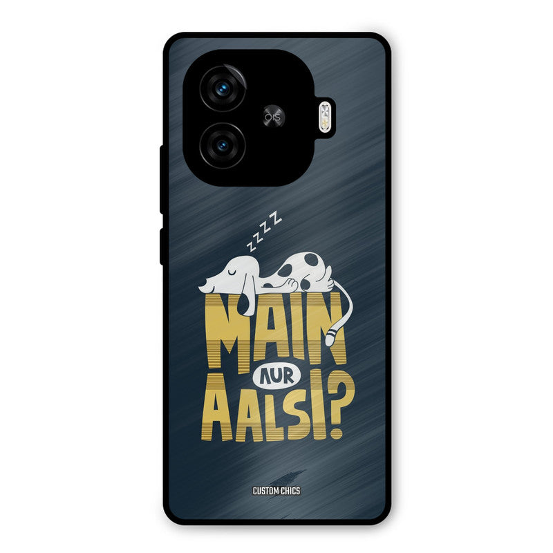Main Aur Aalsi iQoo Z9 Turbo Mobile Back Cover - Typography PrintShield Case