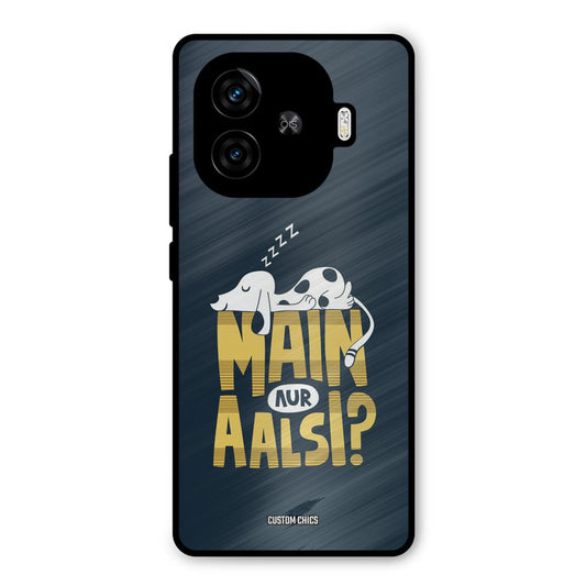 Main Aur Aalsi iQoo Z9 Turbo Mobile Back Cover - Typography PrintShield Case