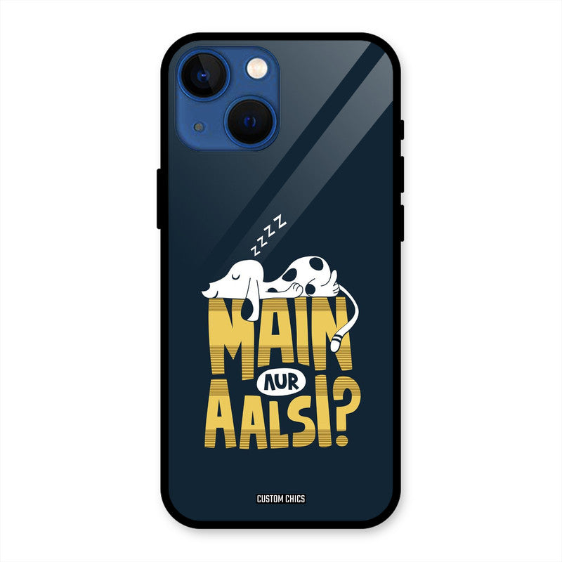 Main Aur Aalsi iPhone 13 Mini Mobile Back Cover - Typography PrintShield Case