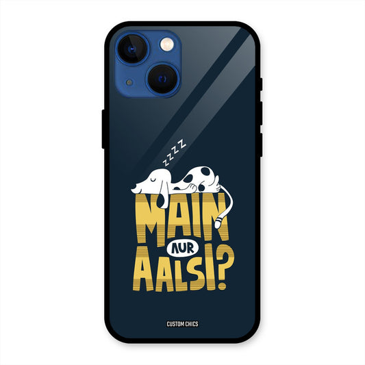 Main Aur Aalsi iPhone 13 Mini Mobile Back Cover - Typography PrintShield Case
