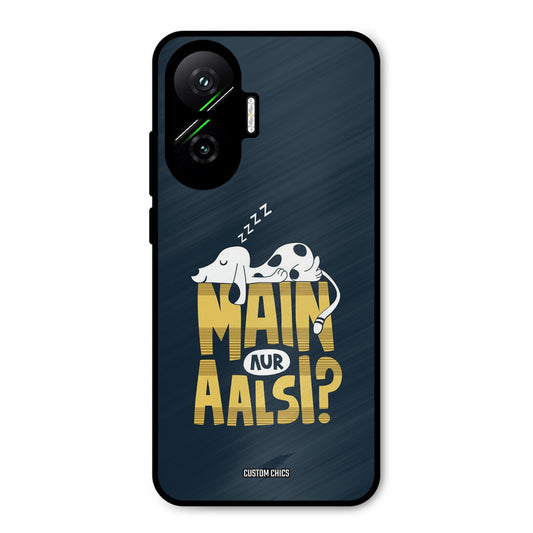 Main Aur Aalsi Poco F7 5G Mobile Back Cover - Typography PrintShield Case