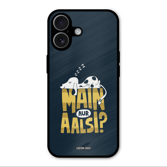 Main Aur Aalsi iPhone 17 Mobile Back Cover - Typography PrintShield Case