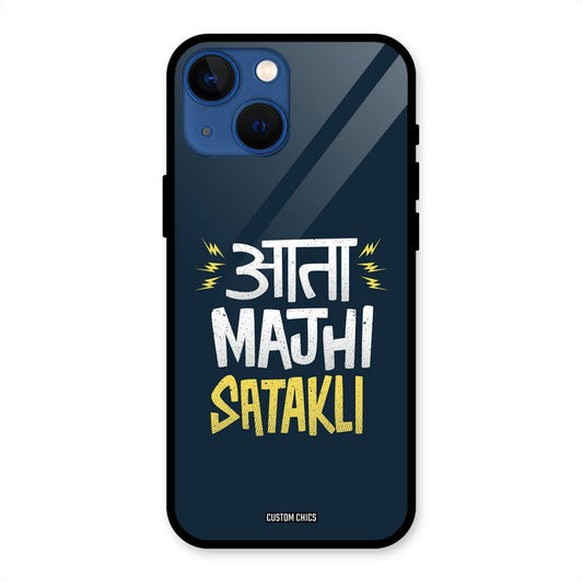 Majhi Satakli iPhone 13 Mini Mobile Back Cover - Typography PrintShield Case