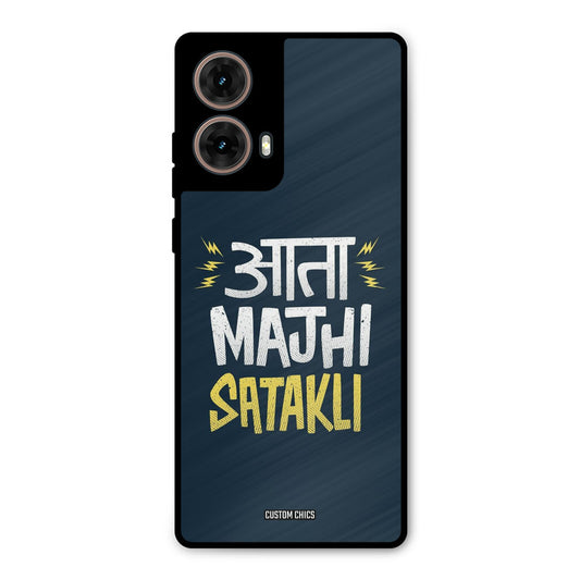 Majhi Satakli Moto G85 Mobile Back Cover - Typography PrintShield Case