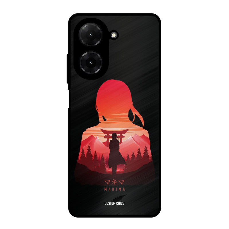 Makima Poco C71 Mobile Back Cover - Anime PrintShield Case