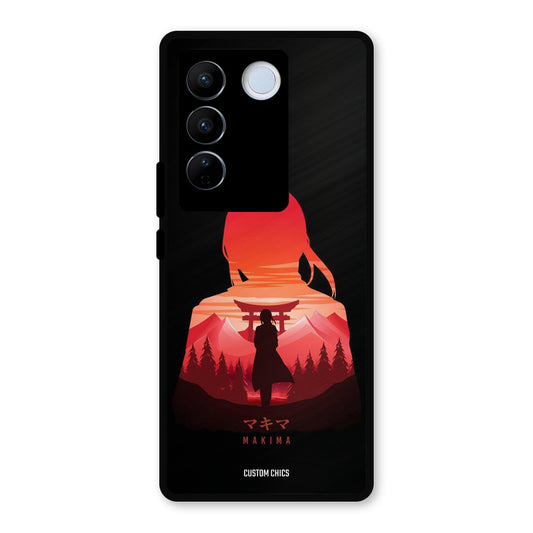 Makima Vivo V27 Pro Mobile Back Cover - Anime PrintShield Case