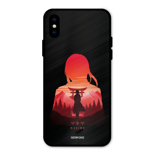 Makima iPhone X Mobile Back Cover - Anime PrintShield Case