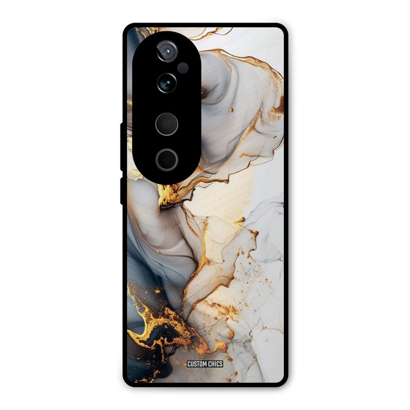 Marble Art Vivo V40 Mobile Back Cover - Aesthetic PrintShield Case