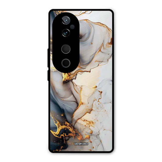 Marble Art Vivo V40 Mobile Back Cover - Aesthetic PrintShield Case
