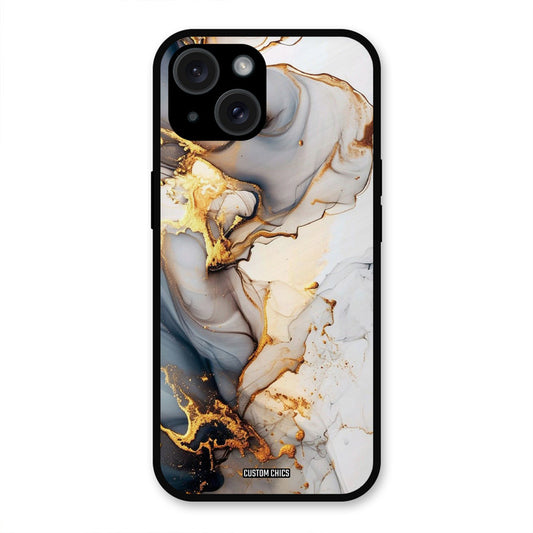 Marble Art iPhone 15 Plus Mobile Back Cover - Aesthetic PrintShield Case