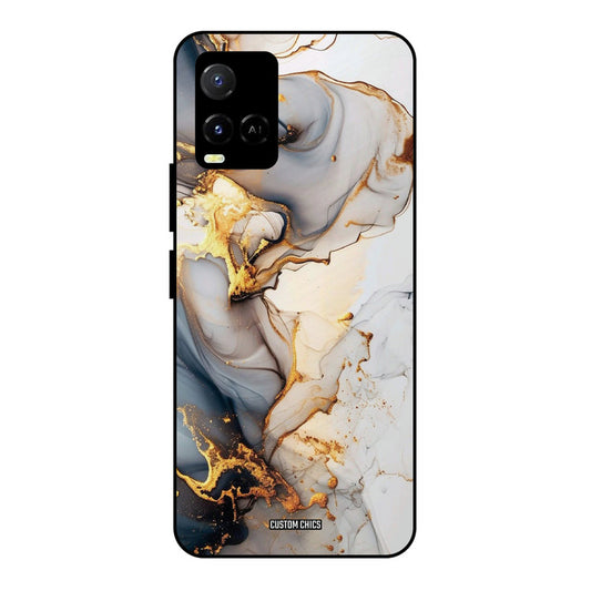 Marble Art Vivo Y33s Mobile Back Cover - Aesthetic PrintShield Case