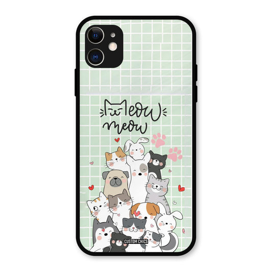 Meow Meow iPhone 11 Mobile Back Cover - Cute PrintShield Case