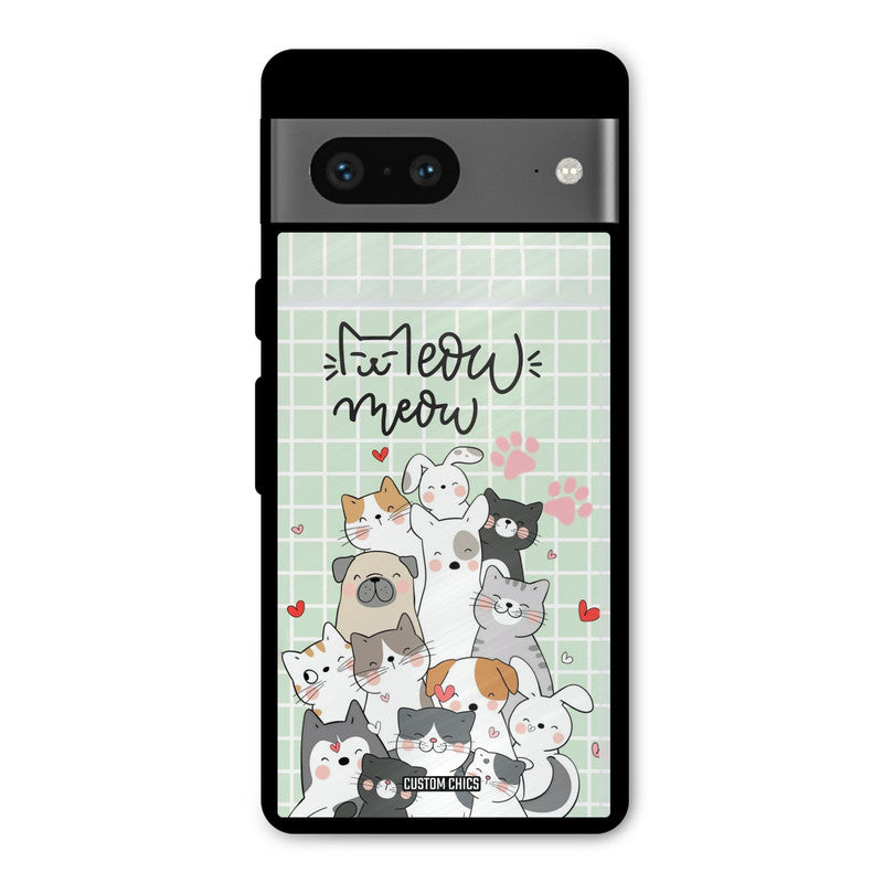 Meow Meow Google Pixel 7 Mobile Back Cover - Cute PrintShield Case