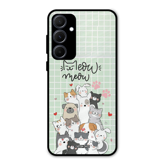 Meow Meow Samsung Galaxy A35 5G Mobile Back Cover - Cute PrintShield Case