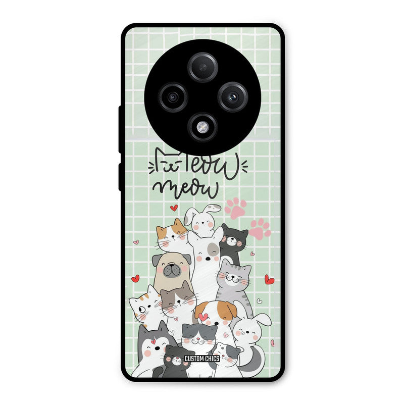 Meow Meow Oppo F27 Pro Plus 5G Mobile Back Cover - Cute PrintShield Case