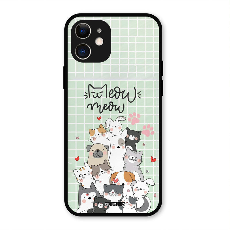 Meow Meow iPhone 12 Mobile Back Cover - Cute PrintShield Case