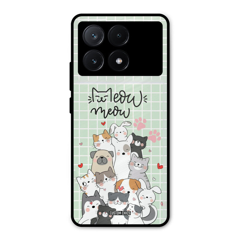 Meow Meow Poco X6 Pro Mobile Back Cover - Cute PrintShield Case