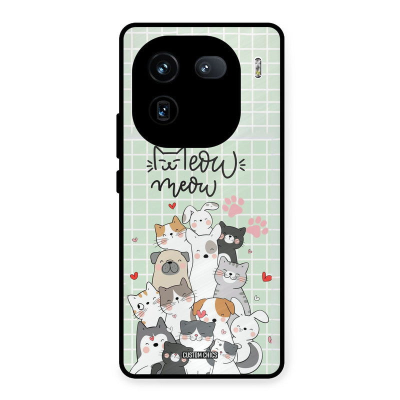 Meow Meow iQOO 12 Mobile Back Cover - Cute PrintShield Case