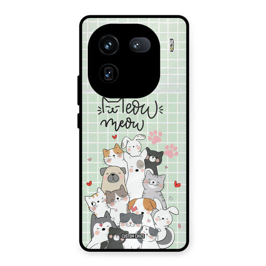 Meow Meow iQOO 12 Mobile Back Cover - Cute PrintShield Case