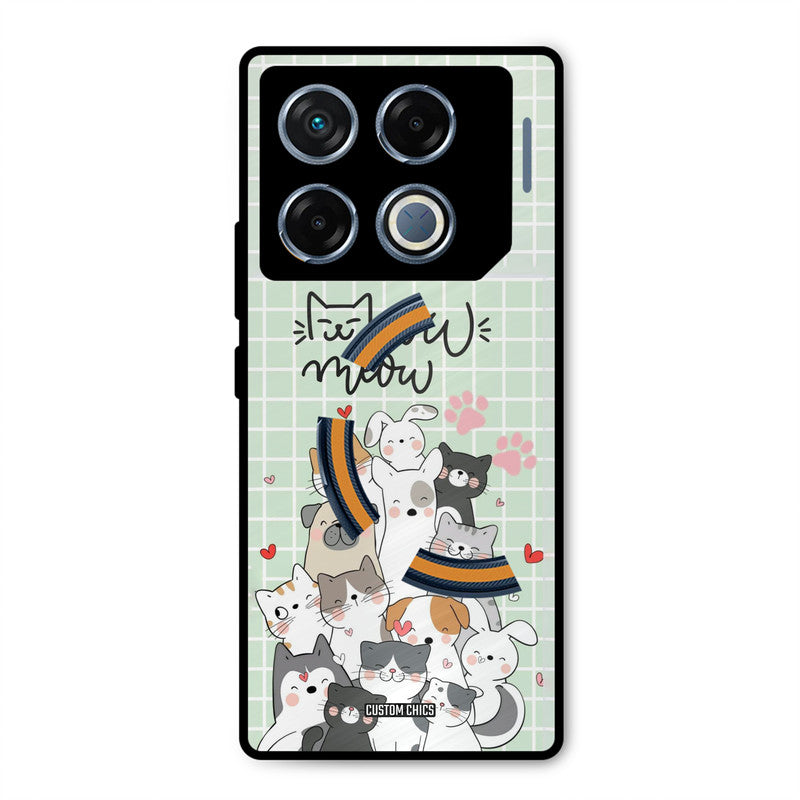 Meow Meow Infinix GT 20 Pro Mobile Back Cover - Cute PrintShield Case