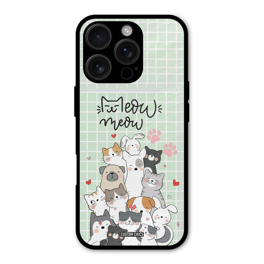 Meow Meow iPhone 16 Pro Max Mobile Back Cover - Cute PrintShield Case