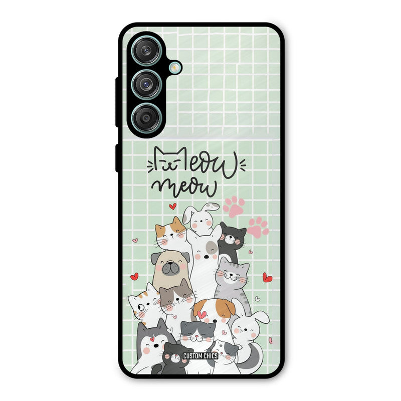 Meow Meow Samsung Galaxy M55 5G Mobile Back Cover - Cute PrintShield Case