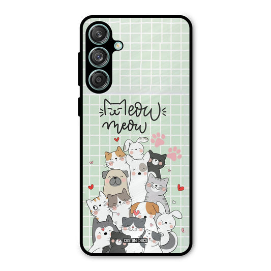 Meow Meow Samsung Galaxy M55 5G Mobile Back Cover - Cute PrintShield Case