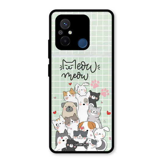 Meow Meow Redmi 12c Mobile Back Cover - Cute PrintShield Case