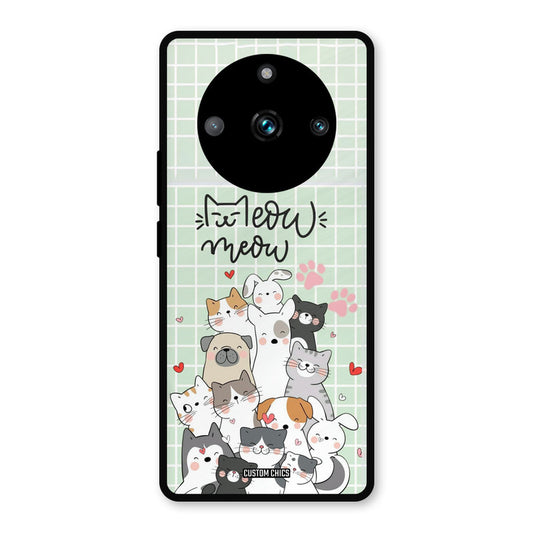 Meow Meow Realme 11 Pro Plus Mobile Back Cover - Cute PrintShield Case