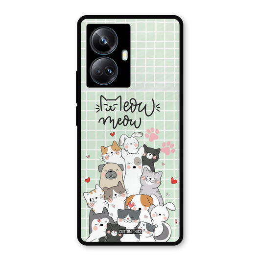Meow Meow Realme 10 Pro Plus Mobile Back Cover - Cute PrintShield Case
