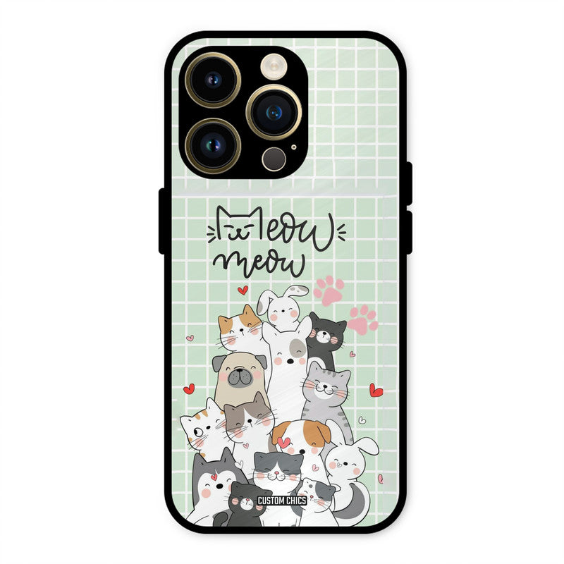 Meow Meow iPhone 14 Pro Max Mobile Back Cover - Cute PrintShield Case