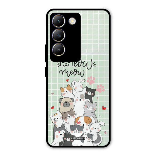 Meow Meow Vivo Y200e Mobile Back Cover - Cute PrintShield Case