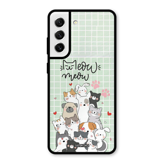 Meow Meow Samsung Galaxy S21 FE 5G Mobile Back Cover - Cute PrintShield Case