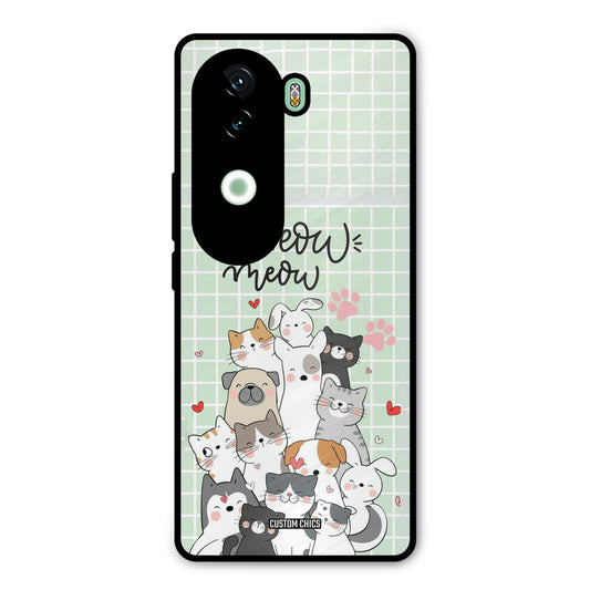 Meow Meow Vivo V40e Mobile Back Cover - Cute PrintShield Case