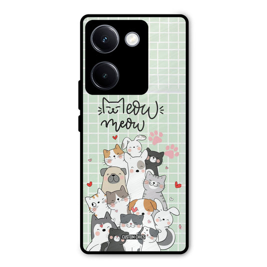 Meow Meow Vivo Y300 Plus Mobile Back Cover - Cute PrintShield Case