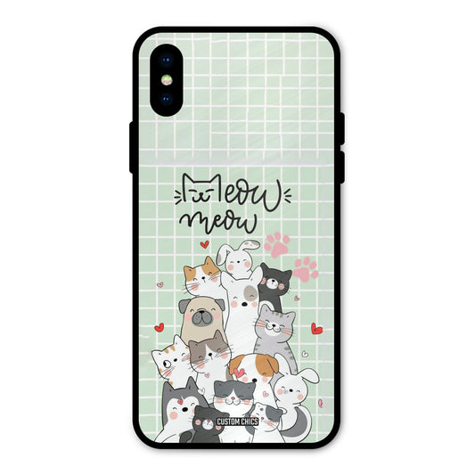 Meow Meow iPhone X Mobile Back Cover - Cute PrintShield Case