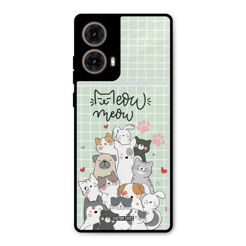 Meow Meow Moto G85 Mobile Back Cover - Cute PrintShield Case