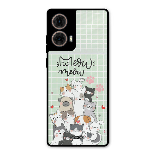 Meow Meow Moto G85 Mobile Back Cover - Cute PrintShield Case