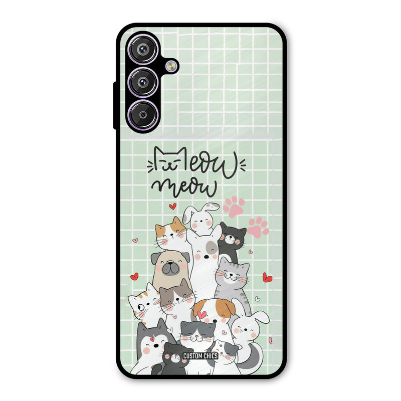 Meow Meow Samsung Galaxy F15 Mobile Back Cover - Cute PrintShield Case
