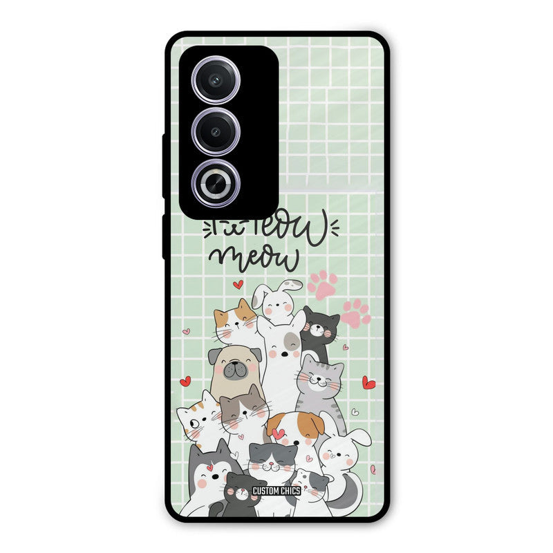 Meow Meow Oppo K12x Mobile Back Cover - Cute PrintShield Case