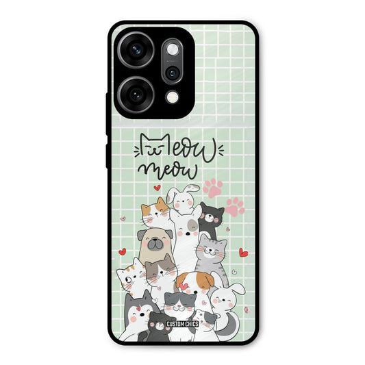 Meow Meow Oppo Reno 14 Pro Mobile Back Cover - Cute PrintShield Case