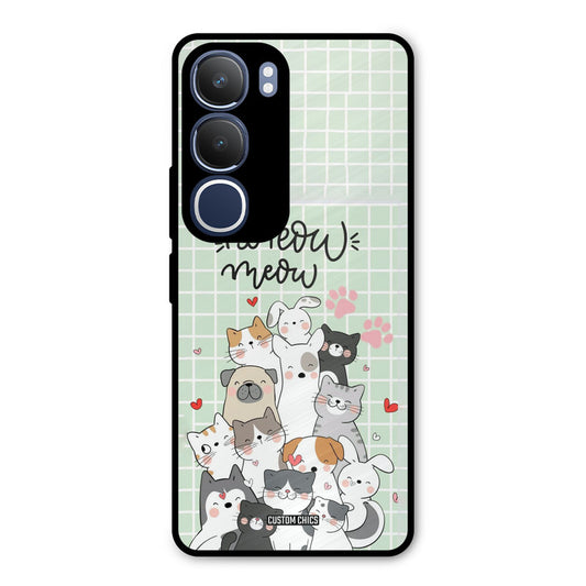 Meow Meow Vivo Y29 Mobile Back Cover - Cute PrintShield Case