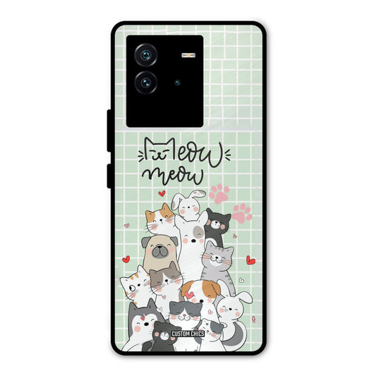 Meow Meow iQOO Neo 6 5G Mobile Back Cover - Cute PrintShield Case