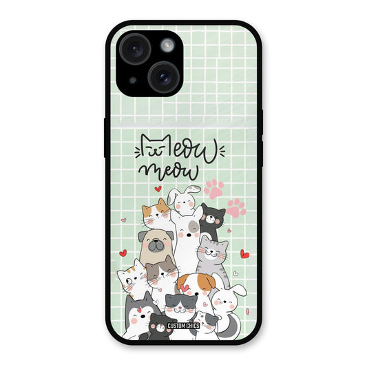 Meow Meow iPhone 15 Mobile Back Cover - Cute PrintShield Case