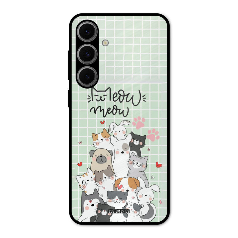 Meow Meow Samsung Galaxy S24 FE Mobile Back Cover - Cute PrintShield Case