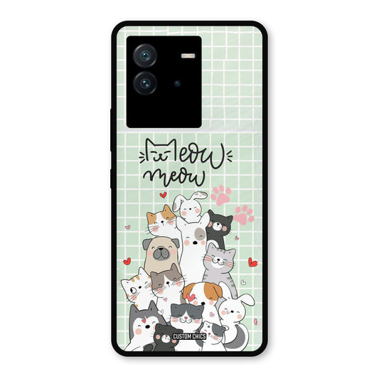 Meow Meow iQoo Neo 6 Mobile Back Cover - Cute PrintShield Case